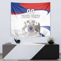 Custom Fiestas Patrias Chile Tapestry Coat Of Arms - Wonder Print Shop