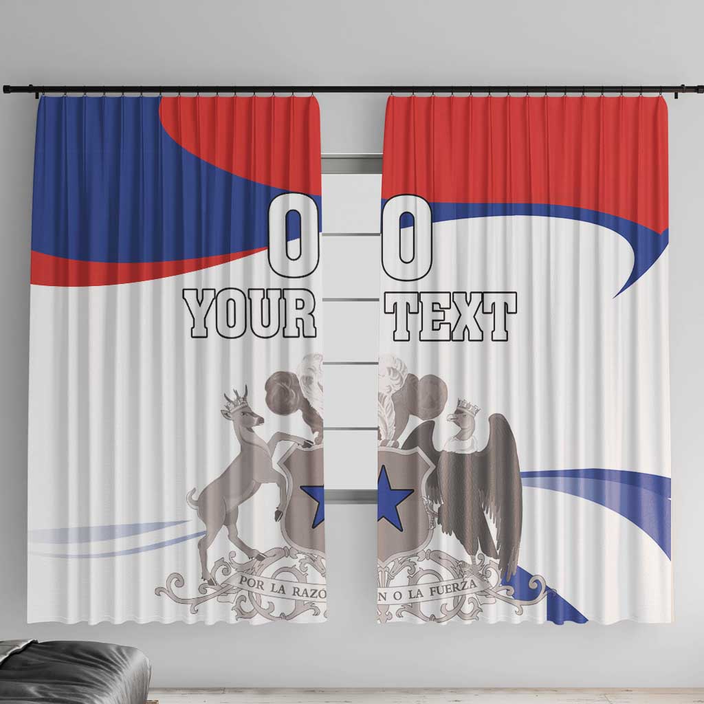 Custom Fiestas Patrias Chile Window Curtain Coat Of Arms - Wonder Print Shop