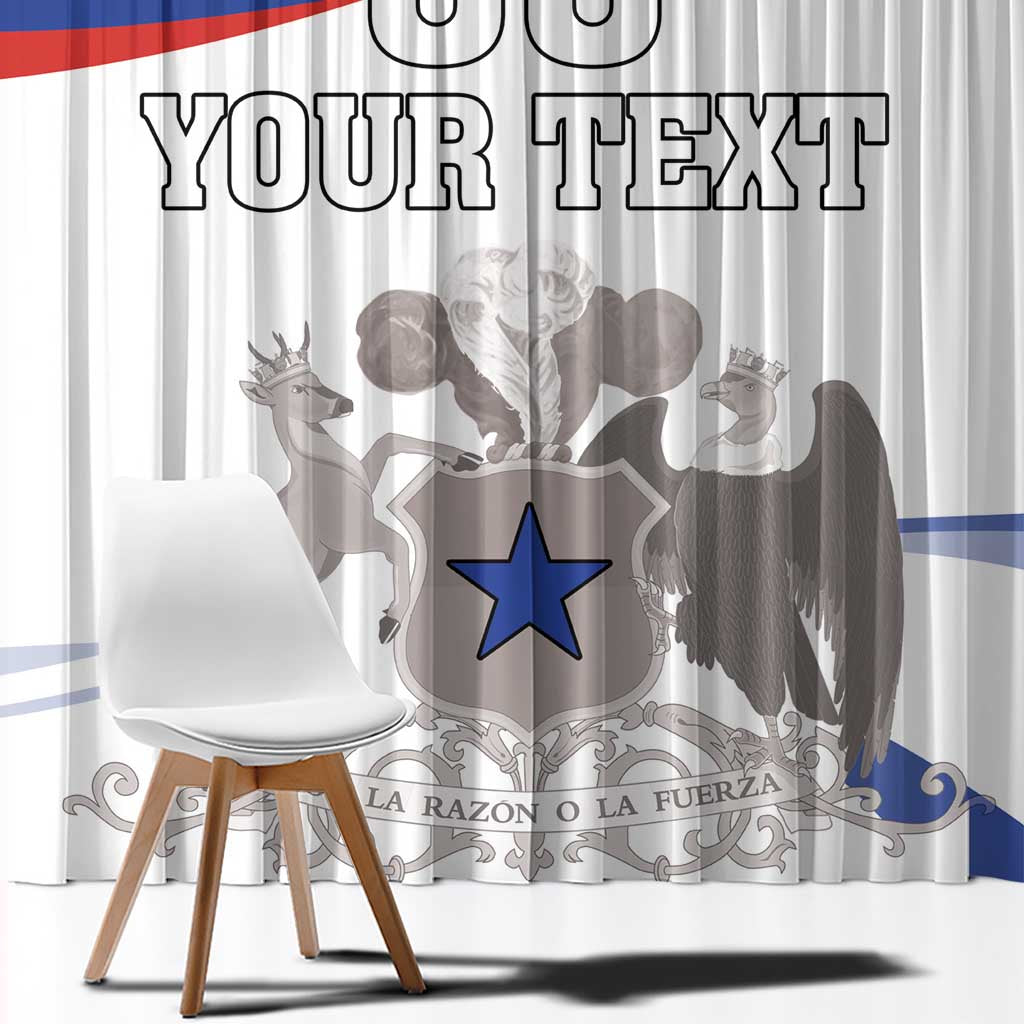 Custom Fiestas Patrias Chile Window Curtain Coat Of Arms - Wonder Print Shop