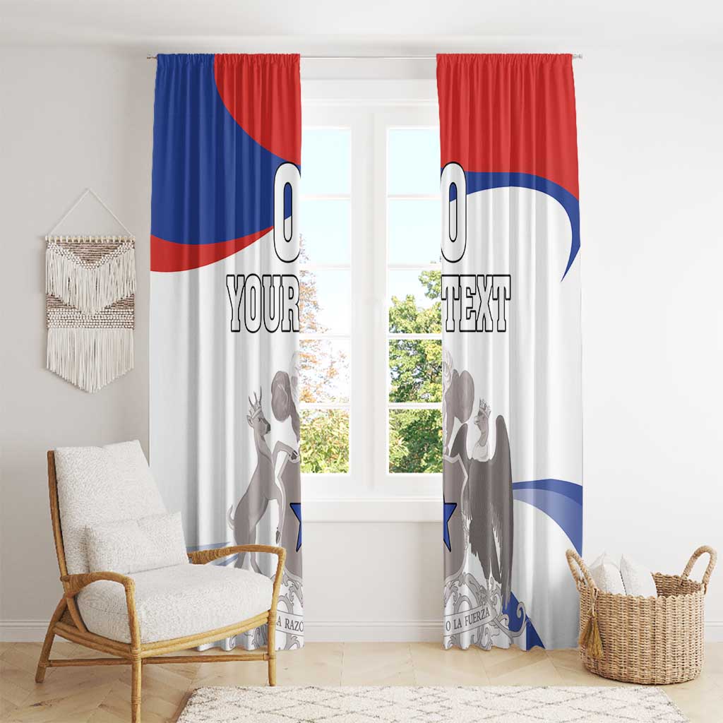 Custom Fiestas Patrias Chile Window Curtain Coat Of Arms - Wonder Print Shop