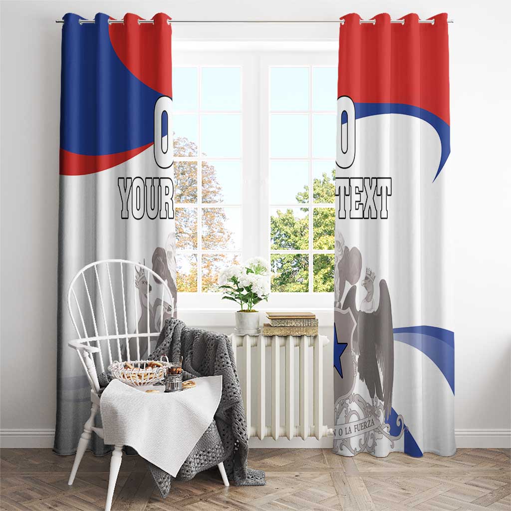 Custom Fiestas Patrias Chile Window Curtain Coat Of Arms - Wonder Print Shop