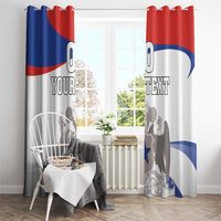 Custom Fiestas Patrias Chile Window Curtain Coat Of Arms - Wonder Print Shop