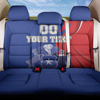 Custom Chile Independence Day Back Car Seat Cover Lapageria Flower With Coat Of Arms - Wonder Print Shop