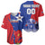 Custom Chile Independence Day Baseball Jersey Lapageria Flower With Coat Of Arms - Wonder Print Shop