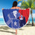Custom Chile Independence Day Beach Blanket Lapageria Flower With Coat Of Arms - Wonder Print Shop