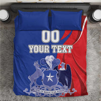 Custom Chile Independence Day Bedding Set Lapageria Flower With Coat Of Arms - Wonder Print Shop