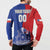 Custom Chile Independence Day Button Sweatshirt Lapageria Flower With Coat Of Arms - Wonder Print Shop