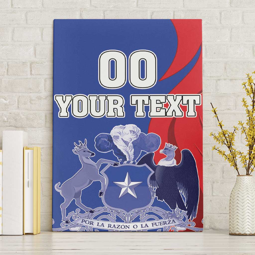 Custom Chile Independence Day Canvas Wall Art Lapageria Flower With Coat Of Arms - Wonder Print Shop