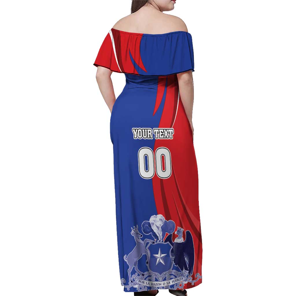 Custom Chile Independence Day Family Matching Off Shoulder Maxi Dress and Hawaiian Shirt Lapageria Flower With Coat Of Arms - Wonder Print Shop