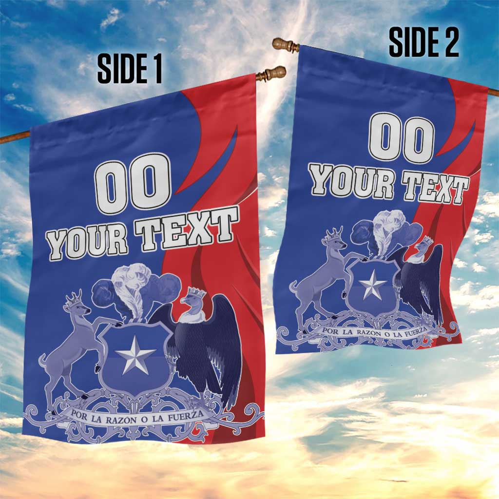 Custom Chile Independence Day Garden Flag Lapageria Flower With Coat Of Arms - Wonder Print Shop