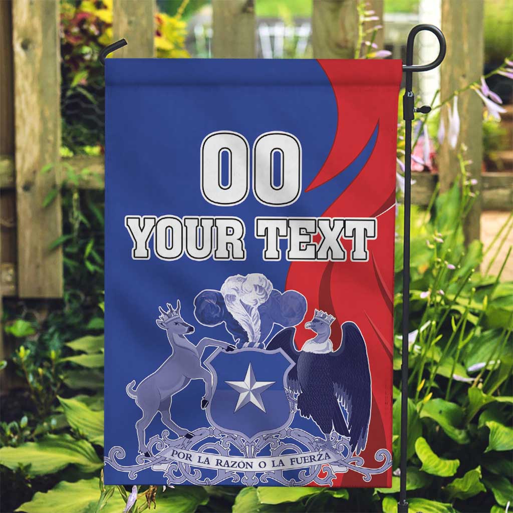 Custom Chile Independence Day Garden Flag Lapageria Flower With Coat Of Arms - Wonder Print Shop