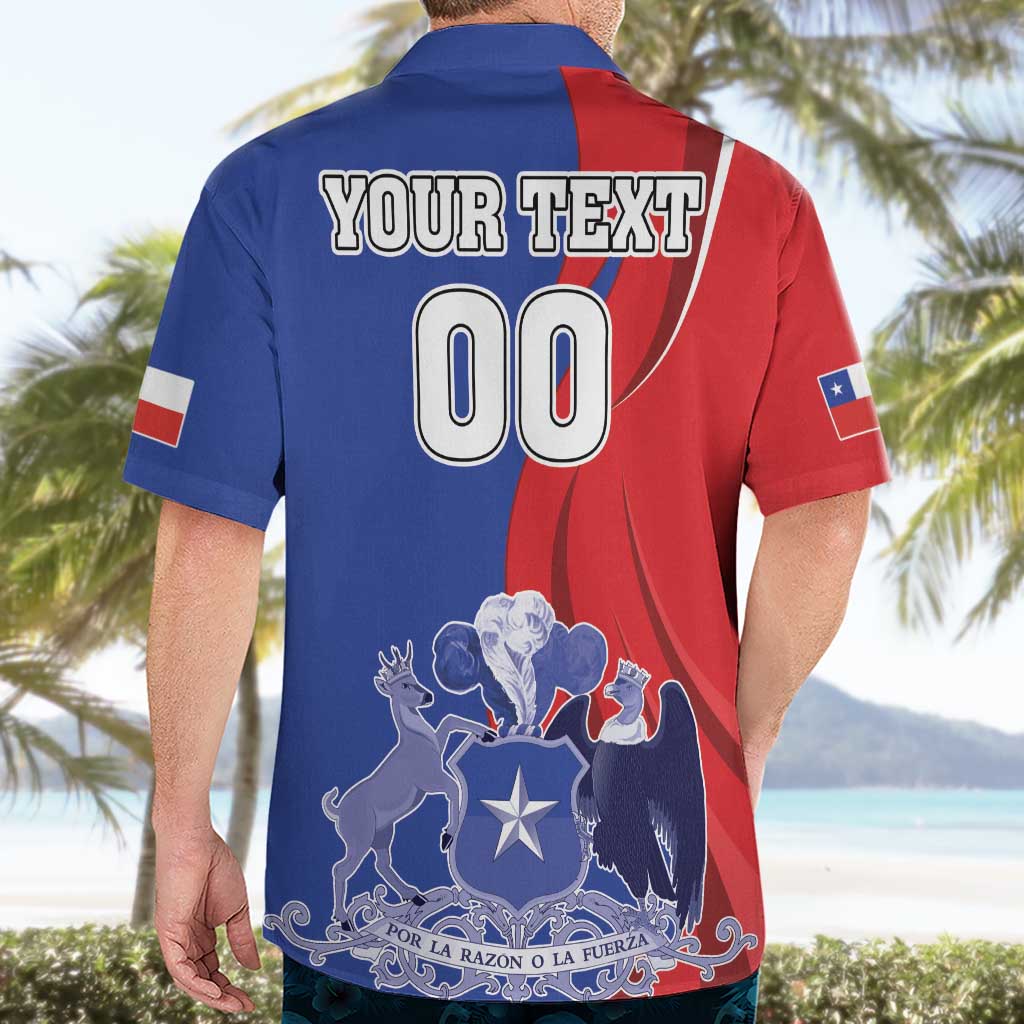 Custom Chile Independence Day Hawaiian Shirt Lapageria Flower With Coat Of Arms - Wonder Print Shop