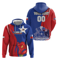 Custom Chile Independence Day Hoodie Lapageria Flower With Coat Of Arms - Wonder Print Shop