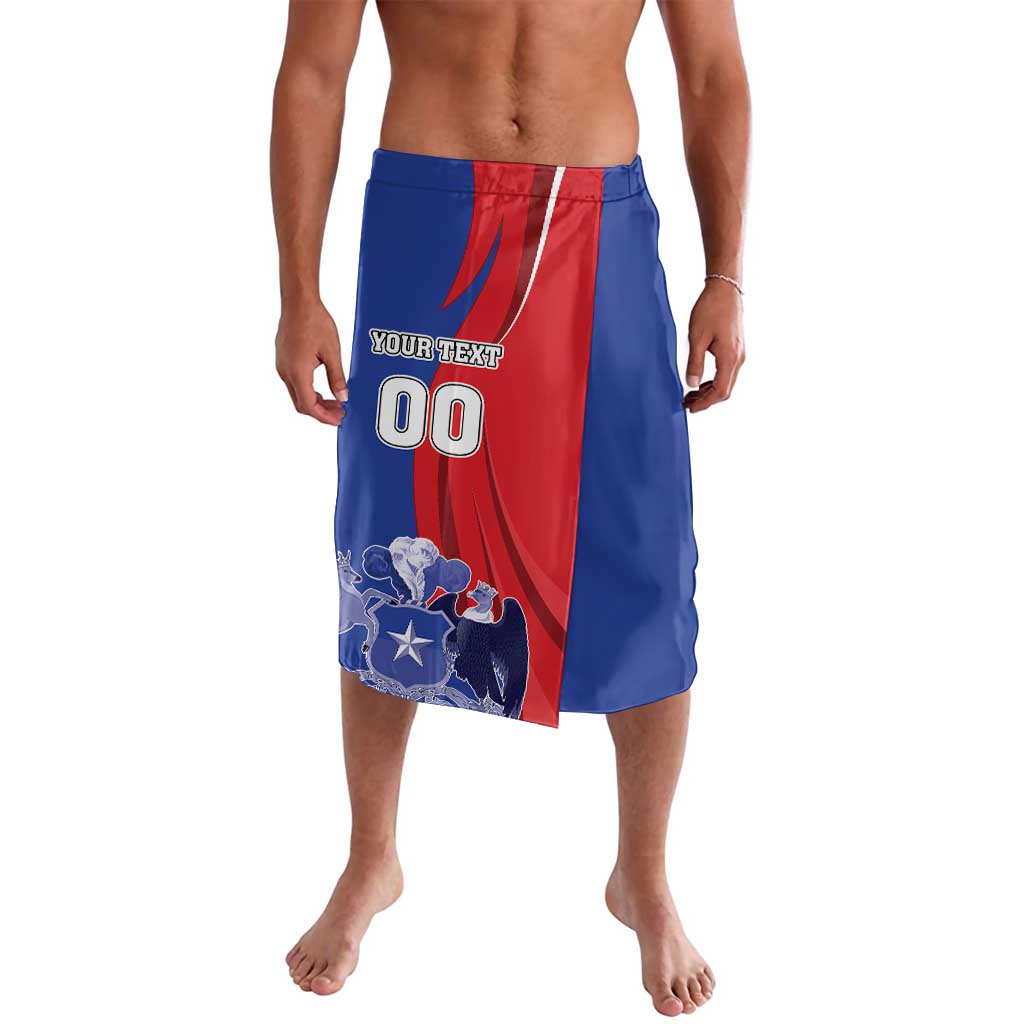 Custom Chile Independence Day Lavalava Lapageria Flower With Coat Of Arms - Wonder Print Shop