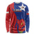 Custom Chile Independence Day Long Sleeve Shirt Lapageria Flower With Coat Of Arms - Wonder Print Shop