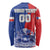 Custom Chile Independence Day Long Sleeve Shirt Lapageria Flower With Coat Of Arms - Wonder Print Shop