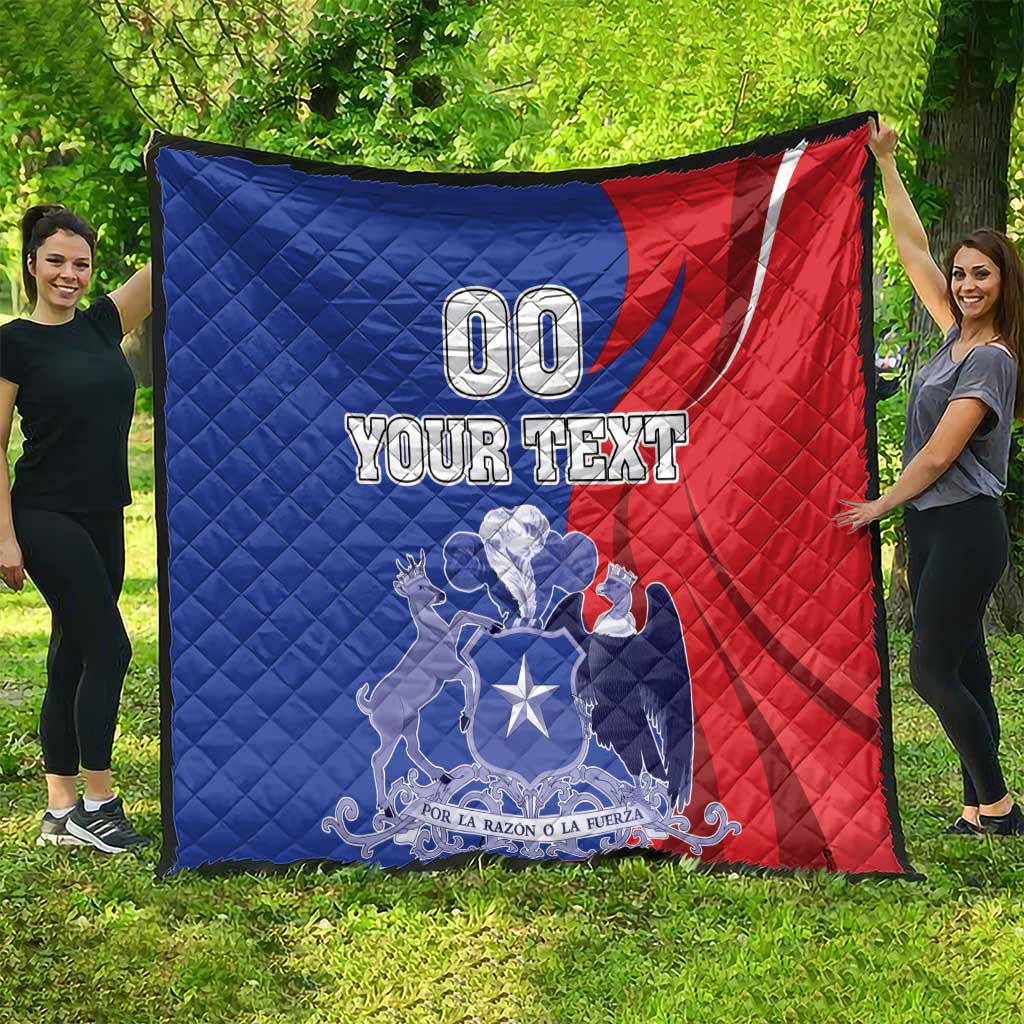 Custom Chile Independence Day Quilt Lapageria Flower With Coat Of Arms - Wonder Print Shop