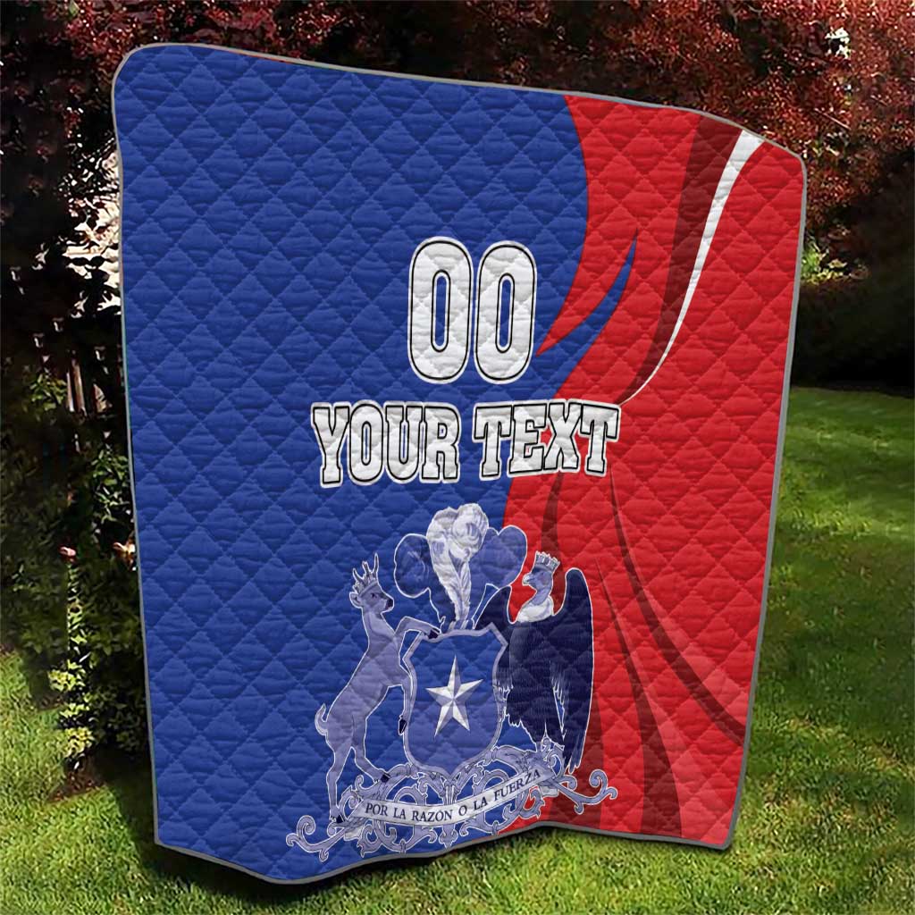 Custom Chile Independence Day Quilt Lapageria Flower With Coat Of Arms - Wonder Print Shop