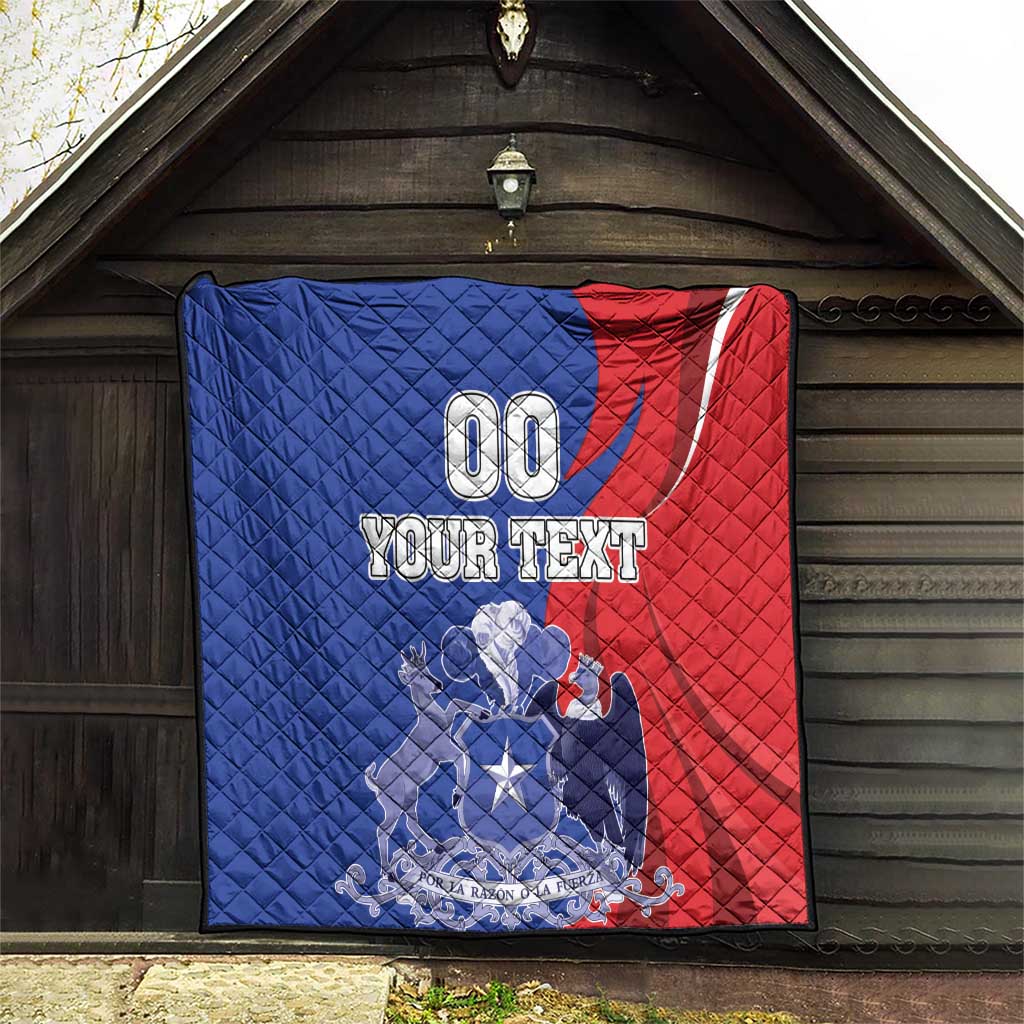 Custom Chile Independence Day Quilt Lapageria Flower With Coat Of Arms - Wonder Print Shop