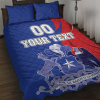 Custom Chile Independence Day Quilt Bed Set Lapageria Flower With Coat Of Arms - Wonder Print Shop