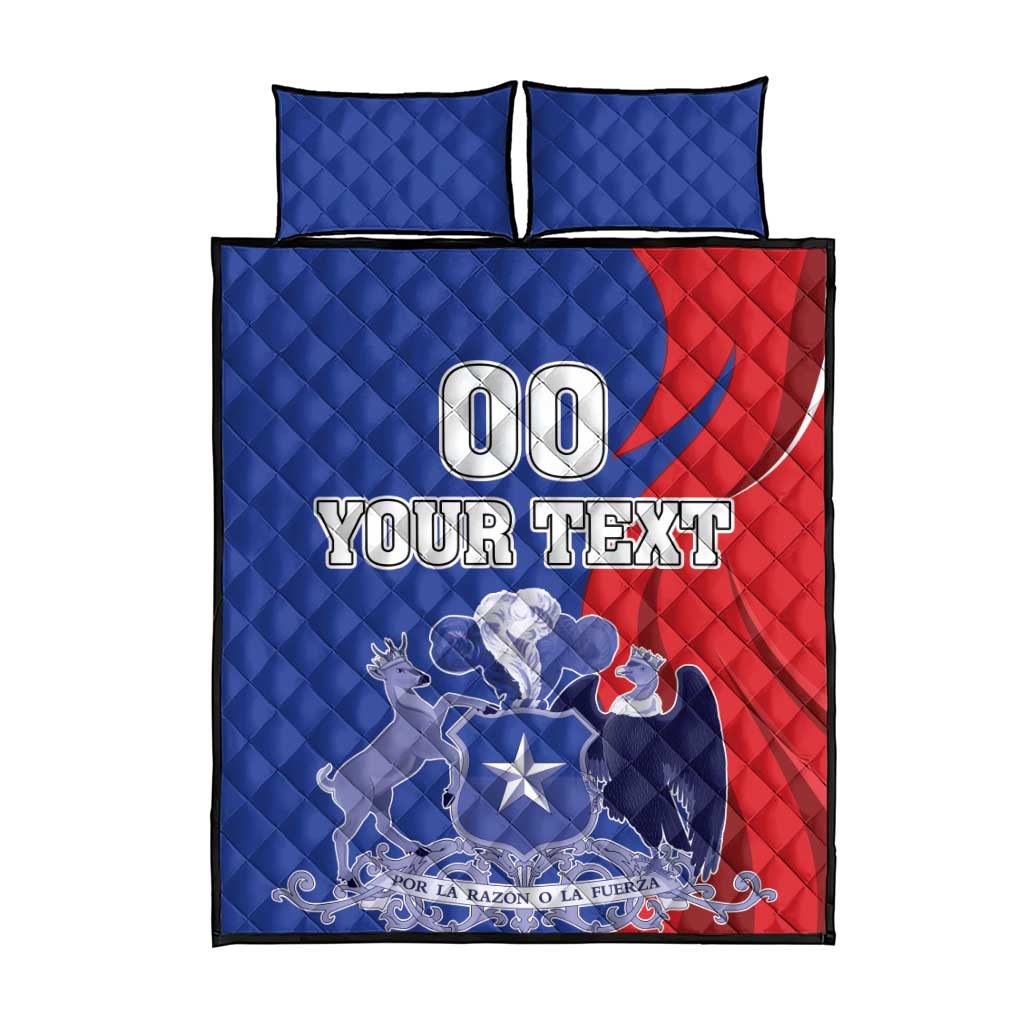 Custom Chile Independence Day Quilt Bed Set Lapageria Flower With Coat Of Arms - Wonder Print Shop