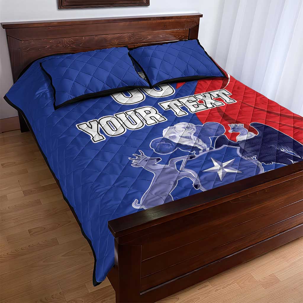 Custom Chile Independence Day Quilt Bed Set Lapageria Flower With Coat Of Arms - Wonder Print Shop