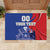 Custom Chile Independence Day Rubber Doormat Lapageria Flower With Coat Of Arms - Wonder Print Shop
