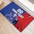Custom Chile Independence Day Rubber Doormat Lapageria Flower With Coat Of Arms - Wonder Print Shop