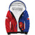 Custom Chile Independence Day Sherpa Hoodie Lapageria Flower With Coat Of Arms - Wonder Print Shop