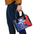Custom Chile Independence Day Shoulder Handbag Lapageria Flower With Coat Of Arms