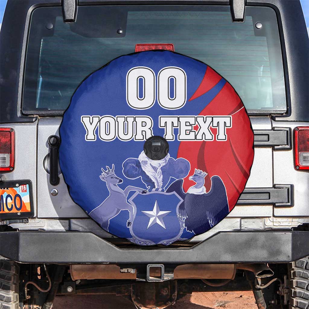 Custom Chile Independence Day Spare Tire Cover Lapageria Flower With Coat Of Arms - Wonder Print Shop