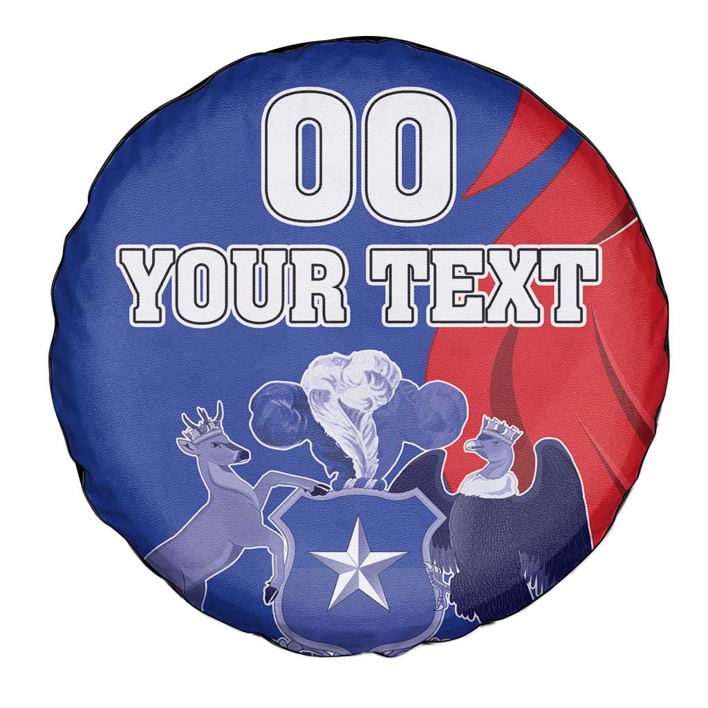 Custom Chile Independence Day Spare Tire Cover Lapageria Flower With Coat Of Arms - Wonder Print Shop