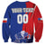 Custom Chile Independence Day Sweatshirt Lapageria Flower With Coat Of Arms - Wonder Print Shop