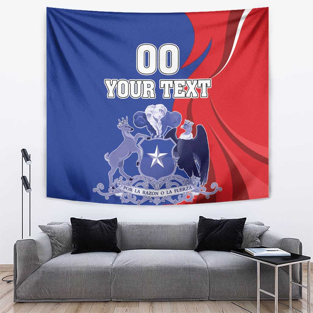 Custom Chile Independence Day Tapestry Lapageria Flower With Coat Of Arms - Wonder Print Shop