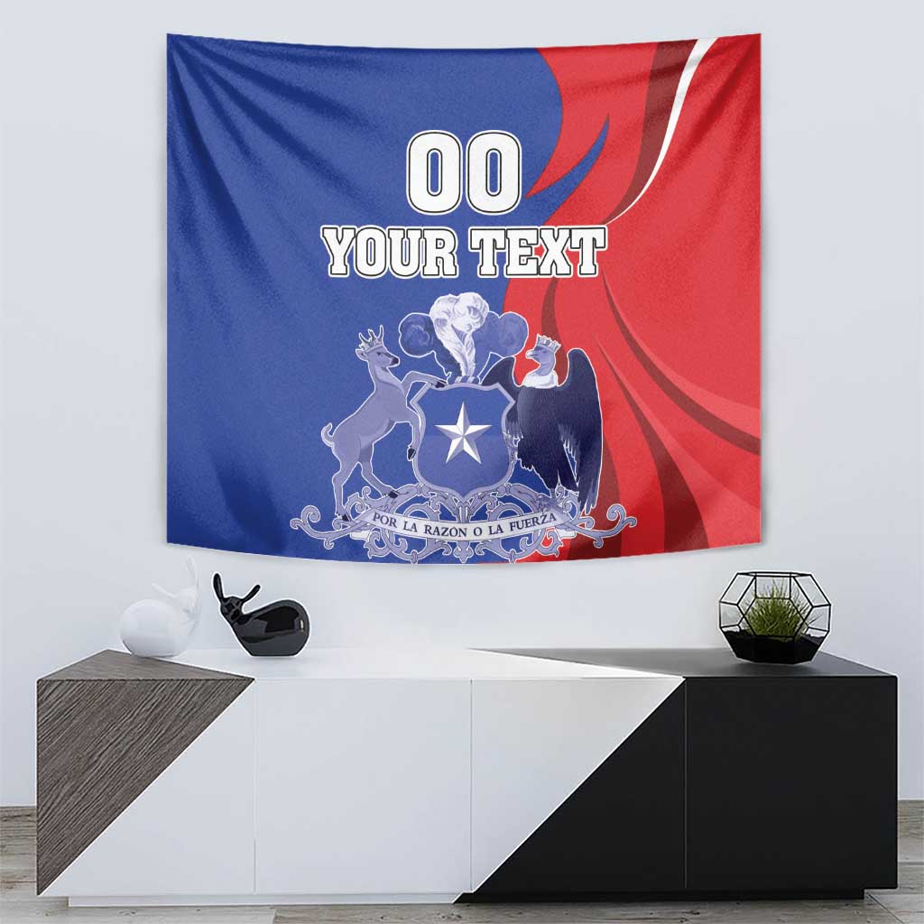 Custom Chile Independence Day Tapestry Lapageria Flower With Coat Of Arms - Wonder Print Shop