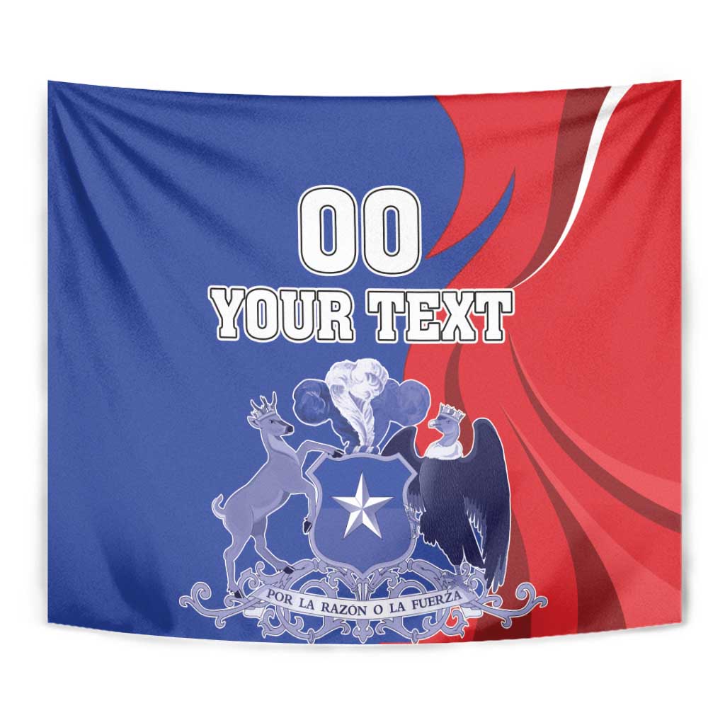 Custom Chile Independence Day Tapestry Lapageria Flower With Coat Of Arms - Wonder Print Shop
