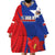 Custom Chile Independence Day Wearable Blanket Hoodie Lapageria Flower With Coat Of Arms - Wonder Print Shop