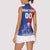 Custom Chile Independence Day Women Sleeveless Polo Shirt Lapageria Flower With Coat Of Arms - Wonder Print Shop