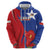 Custom Chile Independence Day Zip Hoodie Lapageria Flower With Coat Of Arms - Wonder Print Shop