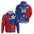 Custom Chile Independence Day Zip Hoodie Lapageria Flower With Coat Of Arms - Wonder Print Shop