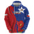 Custom Chile Independence Day Zip Hoodie Lapageria Flower With Coat Of Arms - Wonder Print Shop
