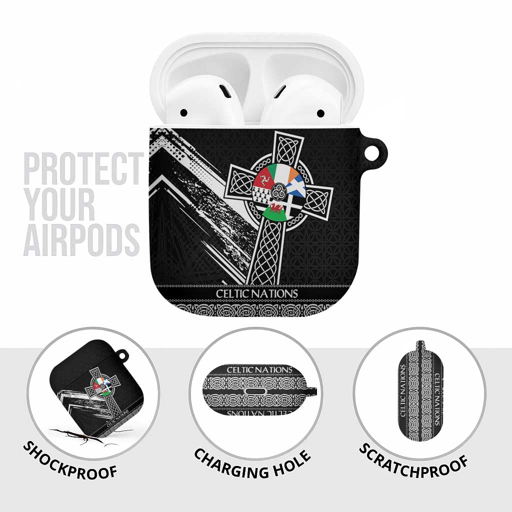 Cross Celtic Nations AirPods Case Six Celtic Countries Grunge Style - Wonder Print Shop