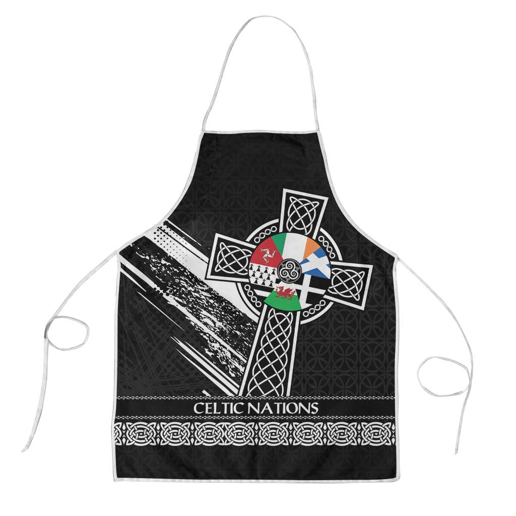 Cross Celtic Nations Apron Six Celtic Countries Grunge Style - Wonder Print Shop