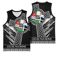 Cross Celtic Nations Basketball Jersey Six Celtic Countries Grunge Style - Wonder Print Shop