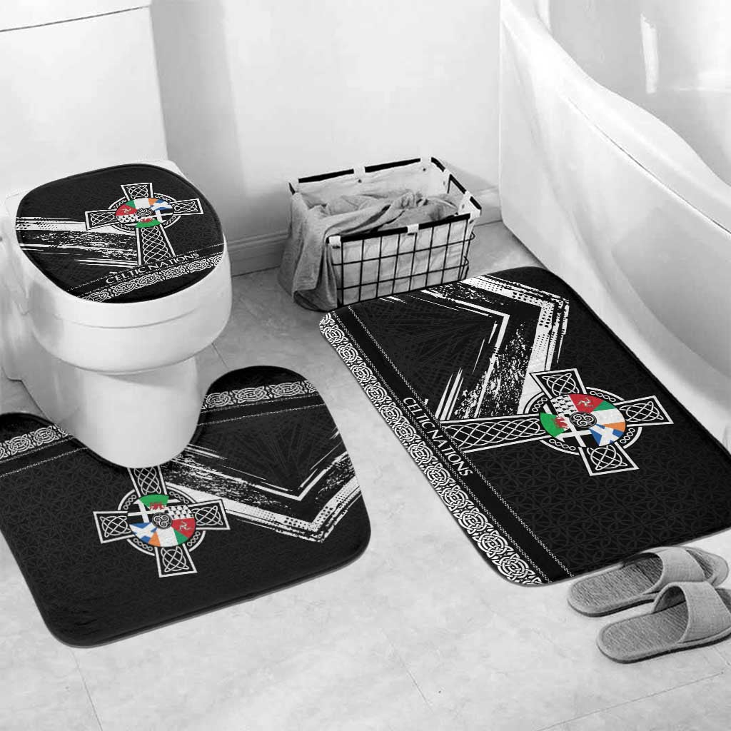 Cross Celtic Nations Bathroom Set Six Celtic Countries Grunge Style - Wonder Print Shop