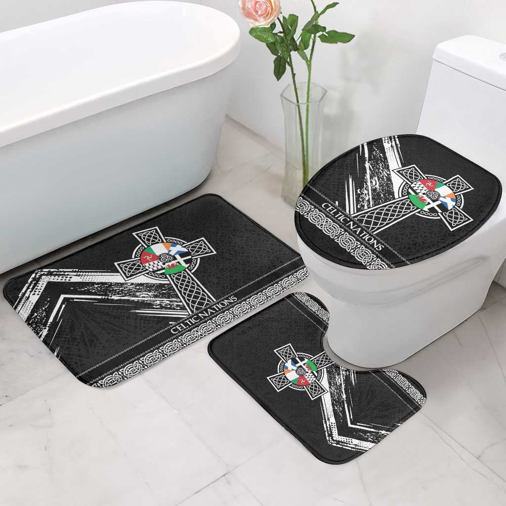 Cross Celtic Nations Bathroom Set Six Celtic Countries Grunge Style - Wonder Print Shop