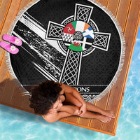 Cross Celtic Nations Beach Blanket Six Celtic Countries Grunge Style - Wonder Print Shop