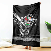 Cross Celtic Nations Blanket Six Celtic Countries Grunge Style - Wonder Print Shop