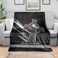Cross Celtic Nations Blanket Six Celtic Countries Grunge Style - Wonder Print Shop