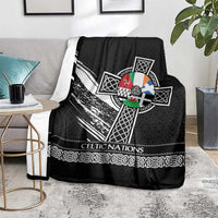 Cross Celtic Nations Blanket Six Celtic Countries Grunge Style - Wonder Print Shop